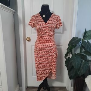 Casual dress. Faux wrap.